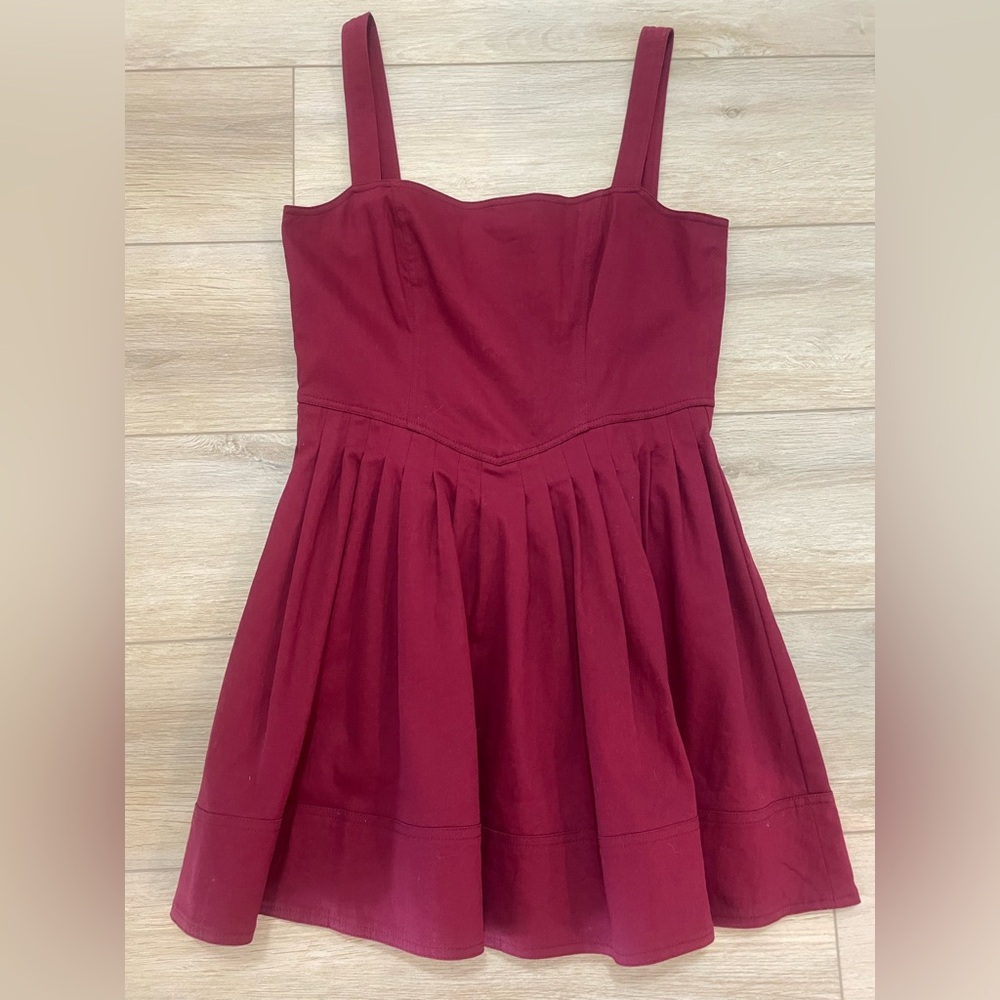 SAYLOR Womens Lilibet Wine Red Fit-and-Flare Dress size medium NWT